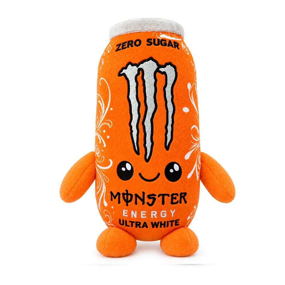 2026 HOT White Monster Energy Drink Simulation CanPlush Toy, Cute Soft Stuffed Doll Figure, Home Decorand Gift for Friend Orname