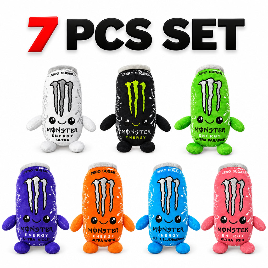 2026 HOT White Monster Energy Drink Simulation CanPlush Toy, Cute Soft Stuffed Doll Figure, Home Decorand Gift for Friend Orname