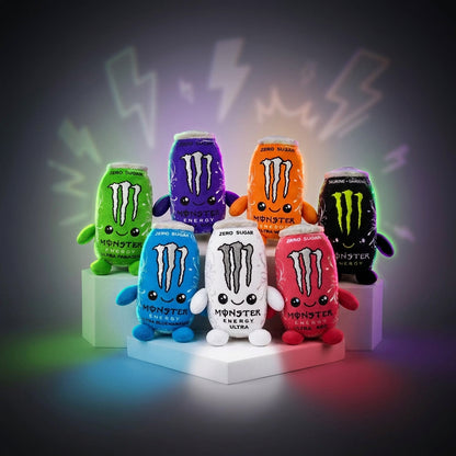 2026 HOT White Monster Energy Drink Simulation CanPlush Toy, Cute Soft Stuffed Doll Figure, Home Decorand Gift for Friend Orname