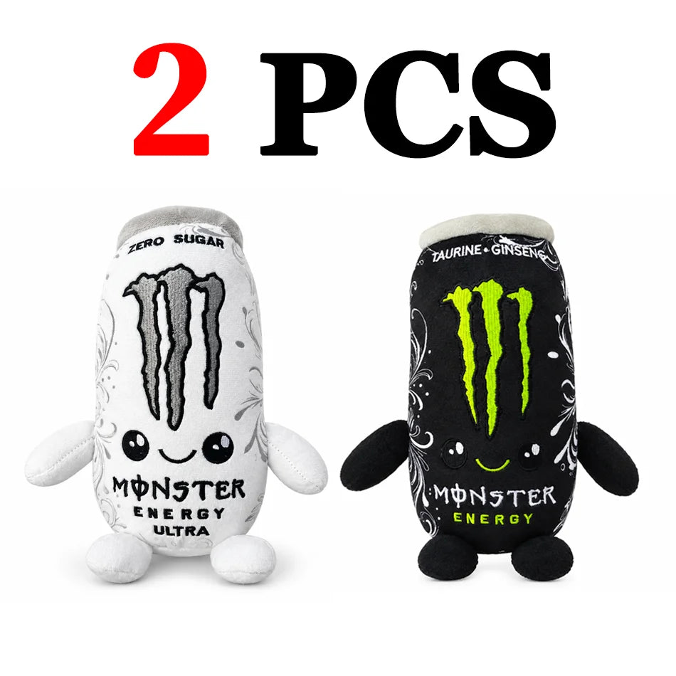 2026 HOT White Monster Energy Drink Simulation CanPlush Toy, Cute Soft Stuffed Doll Figure, Home Decorand Gift for Friend Orname