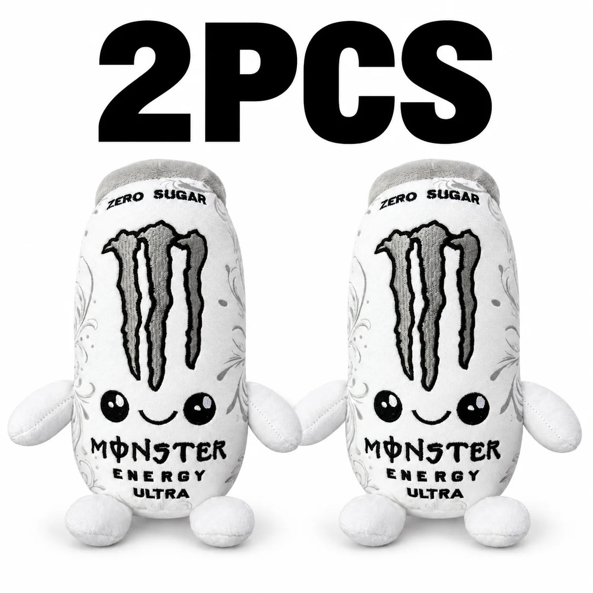 2026 HOT White Monster Energy Drink Simulation CanPlush Toy, Cute Soft Stuffed Doll Figure, Home Decorand Gift for Friend Orname